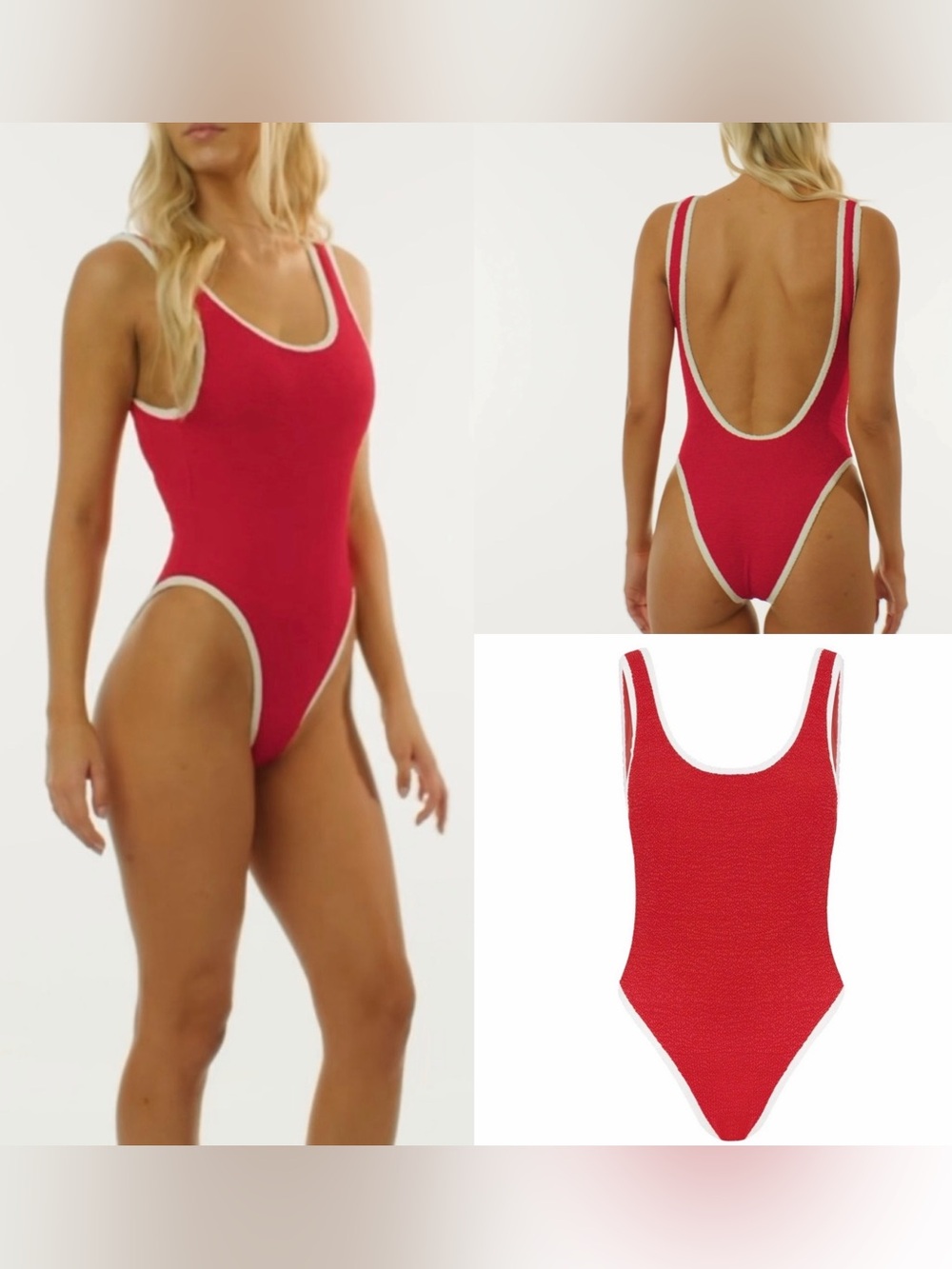 REVOLVE It’s now cool the show time duo red one piece bathing suit NWT
